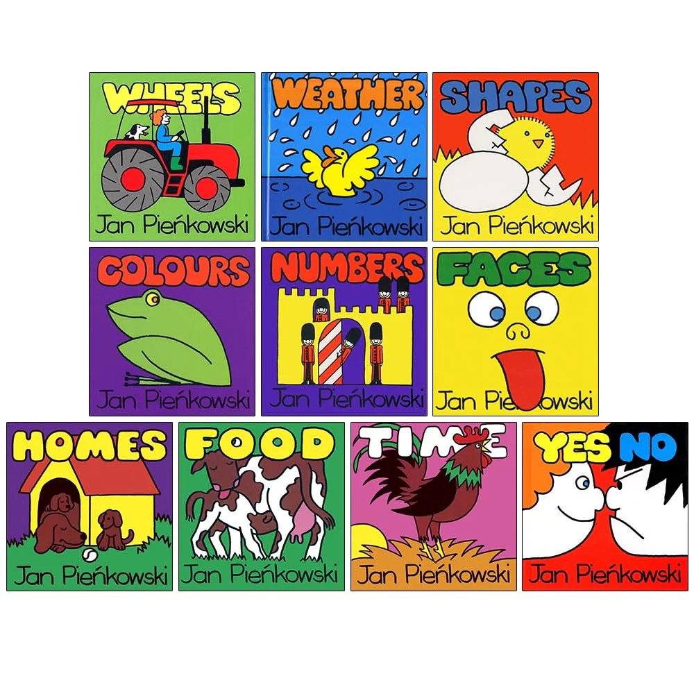 Jan Pienkowskis Nursery 10 Books Collection Set (Colours, Faces | Jan Pienkowski