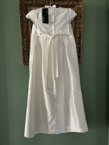 M&S Autograph 100% Soft Silk Fully Lined Ivory Christening Gown 9-12 Months - Picture 2 of 9