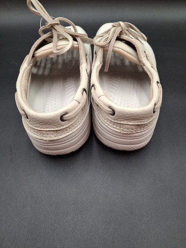 Crocs Islander Boat Clog Shoe New M8/W10 Leather Lace Up Clog Water Outdoor - Picture 4 of 8