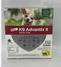 Elanco Advantix 2 for Small Dogs 4-10 lbs  2 monthly Doses 0556