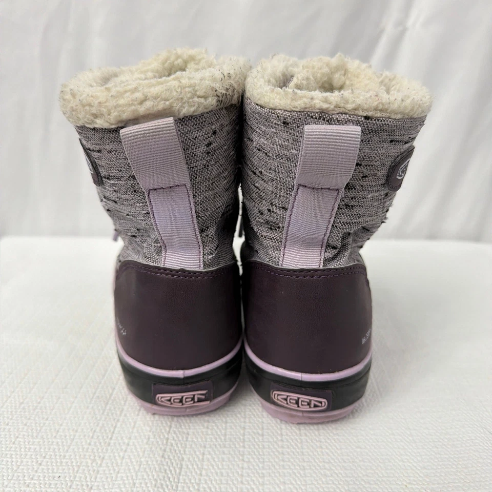 Keen Elsa Botas de Nieve Niñas Talla 1 Impermeables Juveniles Púrpura Ciruela Lila Imitación Piel Foto 4 de 4