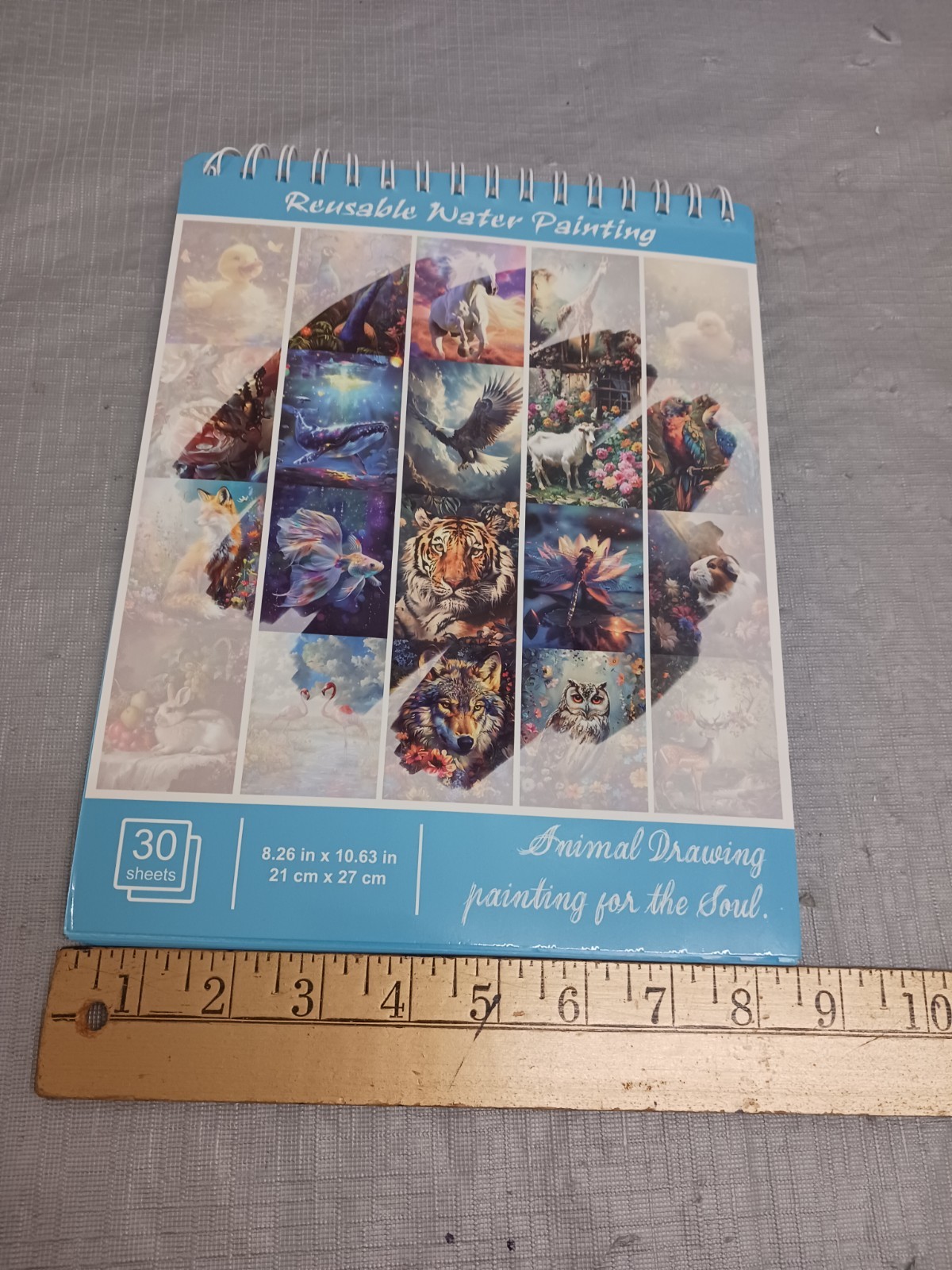 Dementia activities senior adult no mess water paint set 11" X 9". With Brushes