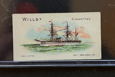 Wills's Ships Cards - H.M.S JUMNA - Green Scrollback on Brown Card (1898)