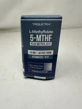 Triquetra L-Methylfolate (15 mg) Plus Methyl-B12 - 60 Capsules Exp. 06/26 New
