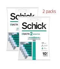 Schick Exacta2 Sensitive Disposable Razor, 10 Count 2Pack   FREE SHIPPING 