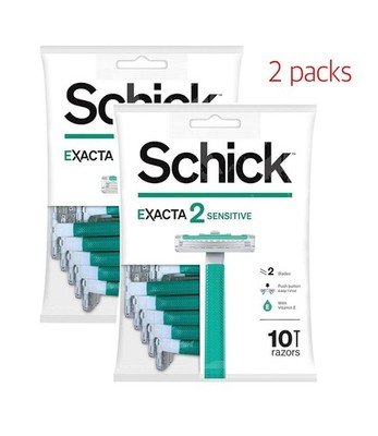 Schick Exacta2 Sensitive Disposable Razor, 10 Count (2Pack)  ( FREE SHIPPING )