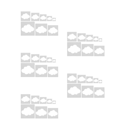 8pcs Cloud Stencil Set: Stencils for Painting on Wood - Reusable Drawing - Picture 20 of 20