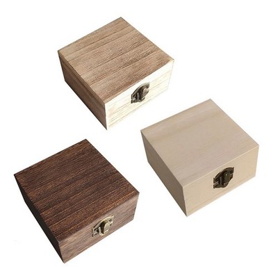 Massivholz Aufbewahrungsbox rechteckig 10x10x6 cm naturfarben für Homeoffice
