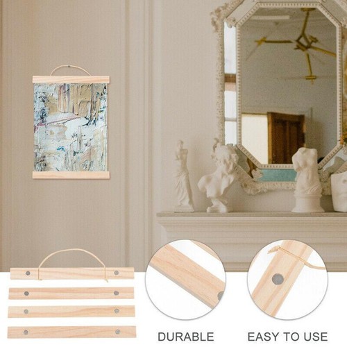 Affiche Rouleaux ?? Suspendre 21cm-51cm Magn??tique Bois de Pin Naturel ...