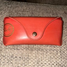 RAY BAN RED EYEGLASS SUNGLASSES CASE LIMITED EDITION LUXOTTICA WITH CLEANING CLO