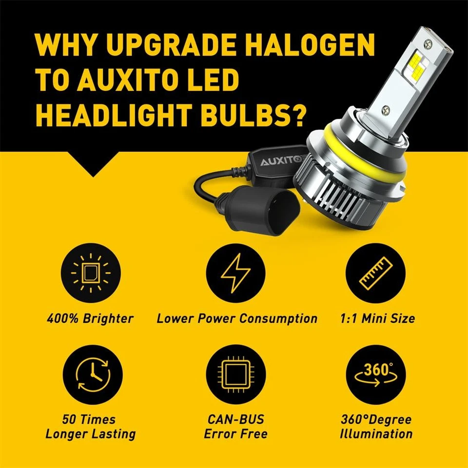 Faro LED CANBUS 9007 2/4/6X Bombillas Super Brillantes Blanco 40000LM haz alto/bajo Foto 3 de 4