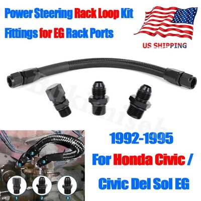 Power Steering Rack Loop Kit For 1992-1995 Honda Civic / Del Sol EG 1993-1997 US