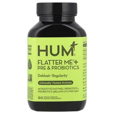 2 X HUM Nutrition, Flatter Me� + Pre & Probiotics, 60 Vegan Capsules