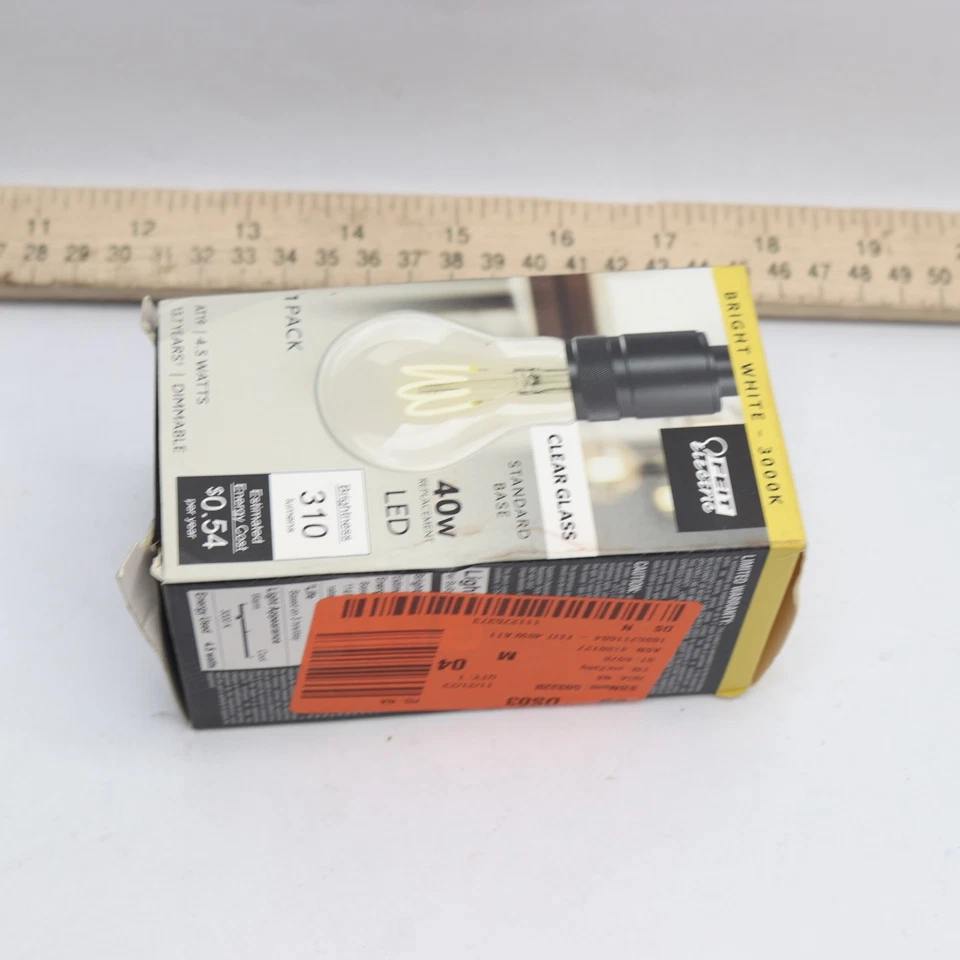 A19 Dimmable H Shape Filament Clear Glass E26 Vintage Edison LED Light Bulb - Image 2 of 4