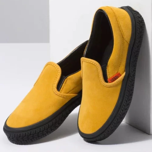 Vans Unisex Kids Classic Slip On Shoe RB Construction Mango Black 12.5K NWT