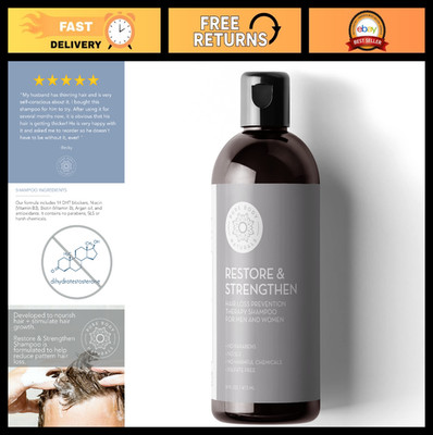 Hair Loss Shampoo for Thinning Hair, DHT Blocker, Strengthening Formula, 16oz