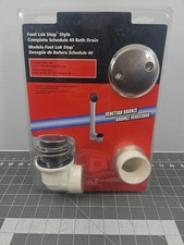 Keeney K630PVCVB Foot Lock Stop Bathtub Drain Kit, Venetian Bronze 1.5 Inch