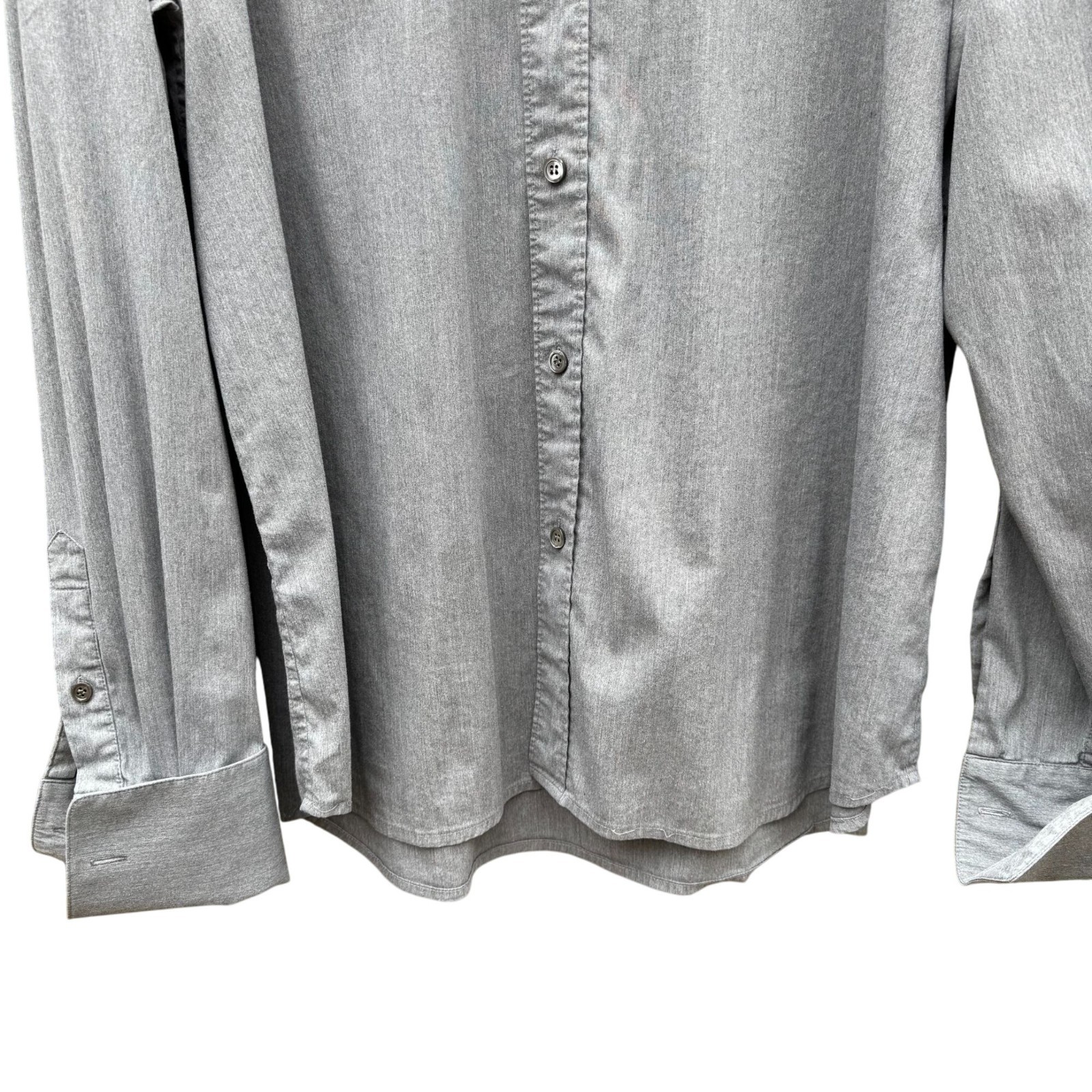 Theory Patrick Gray Chambray Button Up French Cuf… - image 9