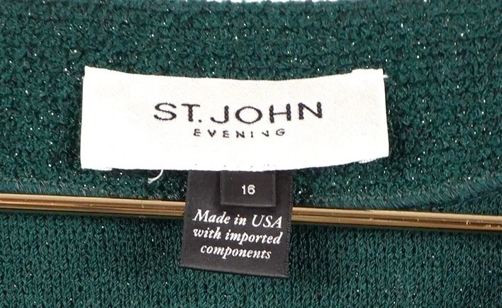 BOTONES CLÁSICOS VERDE ESMERALDA COLECCIÓN ST JOHN TALLA 16 Foto 2 de 4