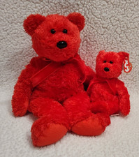 SIZZLE THE BEAR - Ty Beanie Baby  Beanie Buddy - BUDDY NO HANG TAG - Excellent 