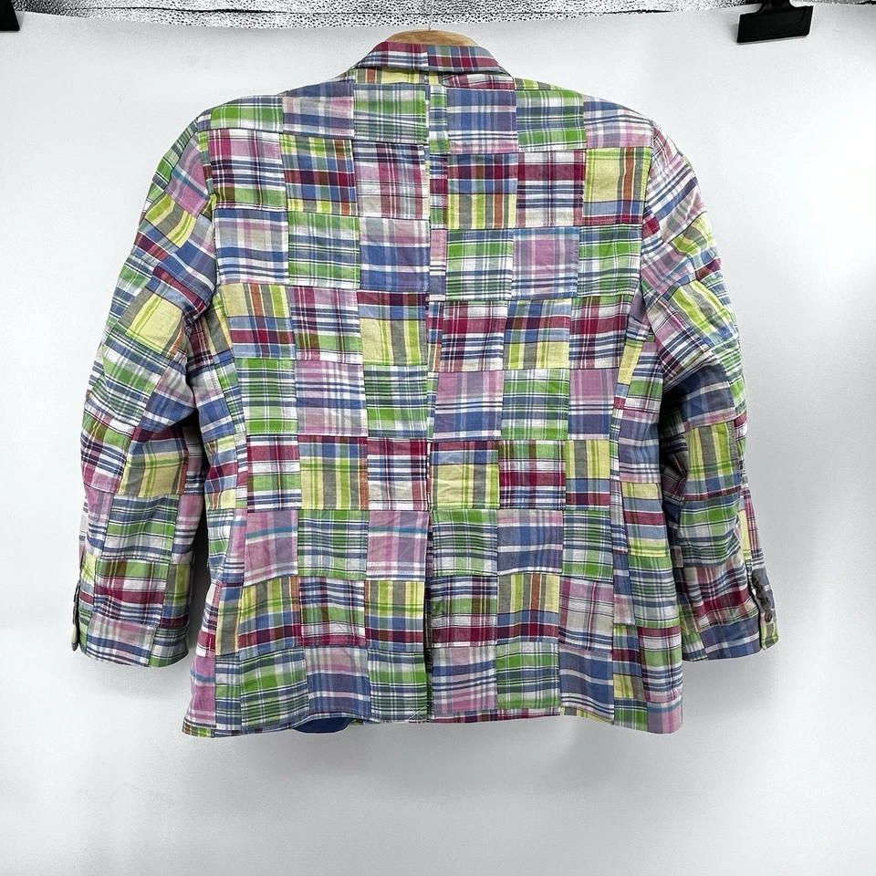 Blazer Club Room Para Hombres Chaqueta de Retazos a Cuadros Abrigo Deportivo Preppy Pastel 42 S Foto 2 de 4