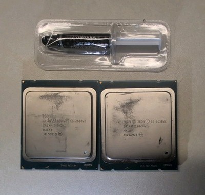 Matched pairs Intel Xeon E5-2630 V2 SR1AM 2.60GHz 6 Core 15MB LGA2011 80W