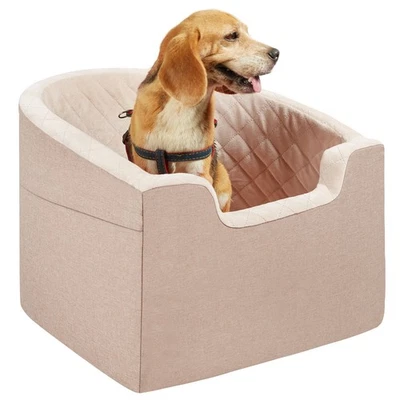 Siège d'auto pour chien petit et moyen animaux de compagnie 25 kg marron - Photo 1/4