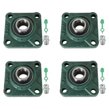 4 PCS UCF205-16 Solid Base Pillow Block Flange Bearing 1" Bore 4 Bolt