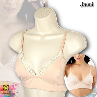NWOT Jenni Women's M On Repeat Wide Lace Bralette 100120857, Chai