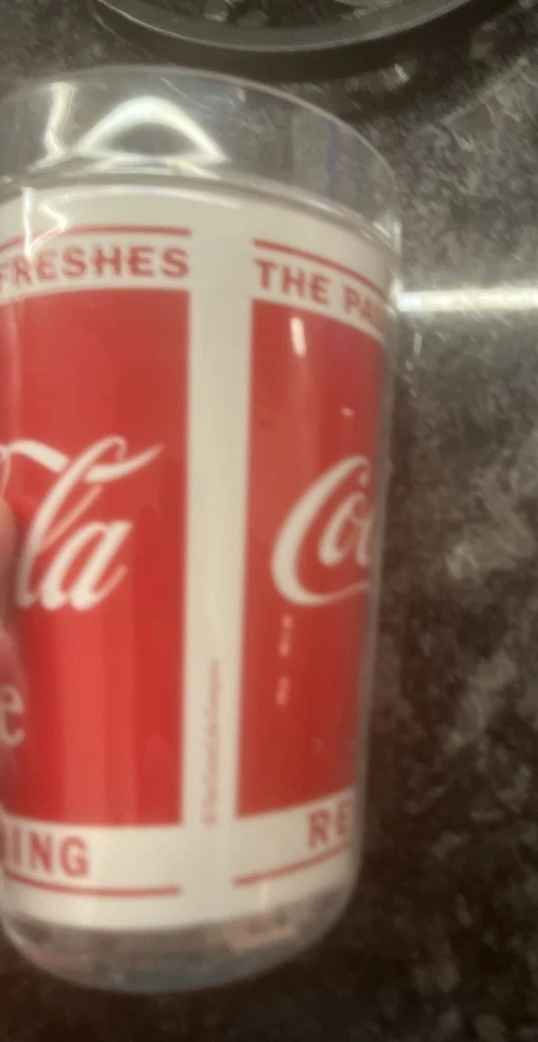 COCA-COLA PROMO TERMO SERV PLÁSTICO RECUERDO PLÁSTICO TRANSPARENTE VASO PARA BEBER-RARO-DIFÍCIL DE ENCONTRAR Foto 2 de 4