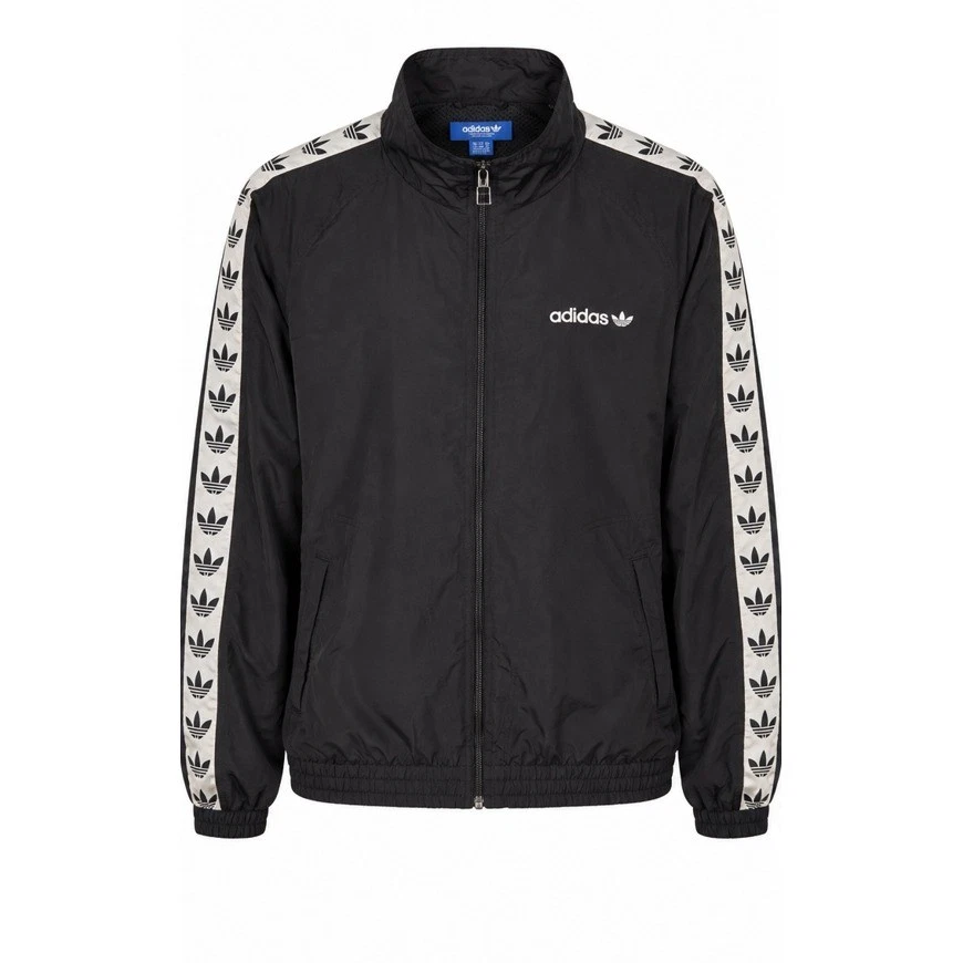 Adidas Originals TNT Trefoil Tape Windbreaker Black Mens M Blokecore Streetwear image 1