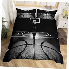 3D Cool Basketball Duvet Cover Queen for Boys Girls Queen 90"x90" Wws4852tj