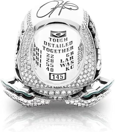 NFL 2025 🦅 Anillos de Águilas con Caja BARKLEY #26 Talla 9-11-13 Foto 3 de 4