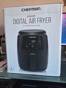 CHEFMAN 5-Quart Digital Air Fryer Black New Sealed Box New