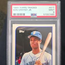 Topps 1989 Traded Ken Griffey Jr. RC #41T PSA 9 Seattle Mariners Base