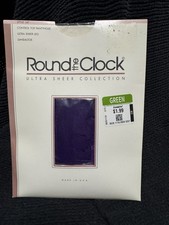 Round The Clock Control Top Pantyhose Size unknown Purple Vintage 1992 147