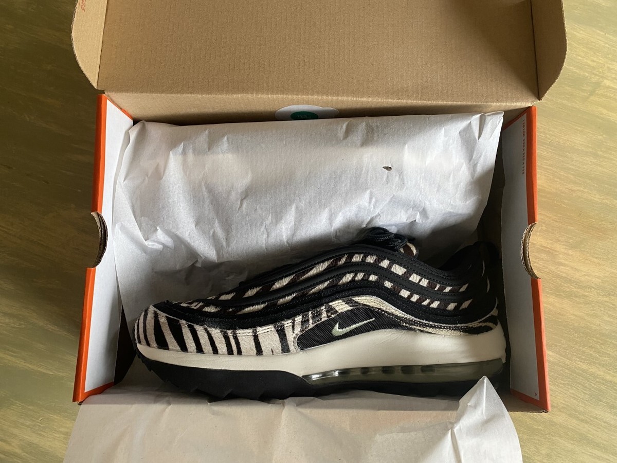 NEW Nike Air Max 97 G NRG Golf Shoes Zebra Black White Jade Aura