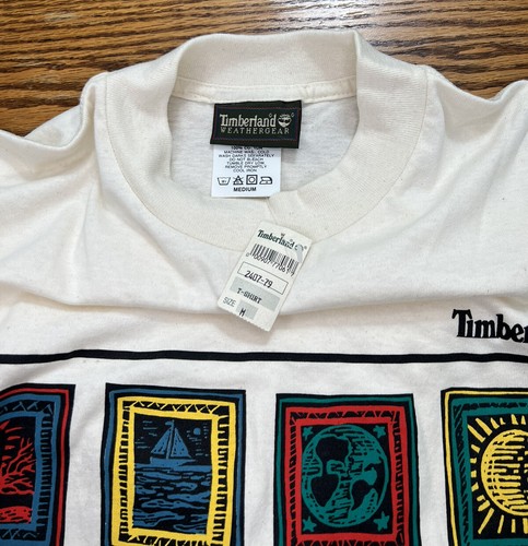 Timberland Shirt Men M Wind Water Earth vtg Single Stitch USA butter new dead - Picture 4 of 10