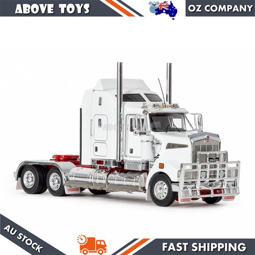 Drake 1:50 Scale Kenworth T909 White With Red Chassis Truck Model Collectible - Picture 5 of 5