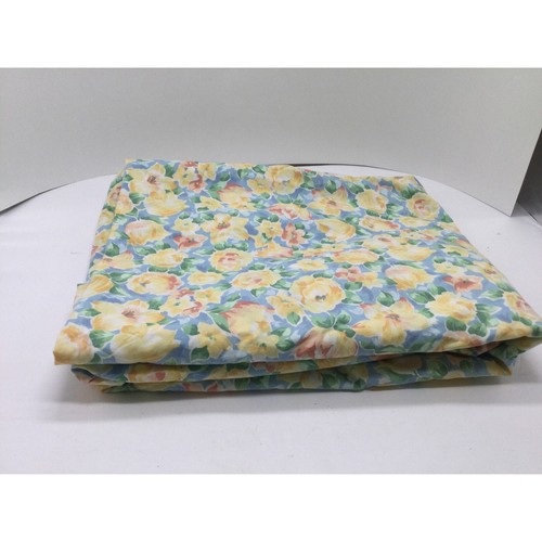 Vintage Discontinued Croscill Twin Size Fitted Sheet Yellow Flowers