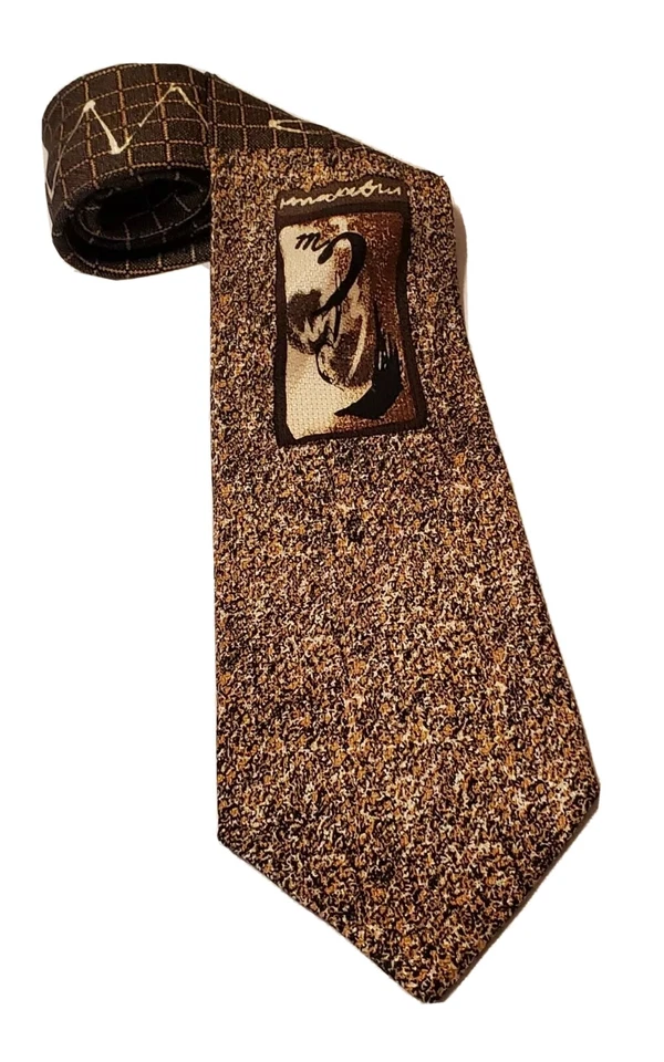 Corbata de seda para hombre DANIEL HECHTER hecha en Italia, L 58" W 4 1\2" Foto 2 de 4