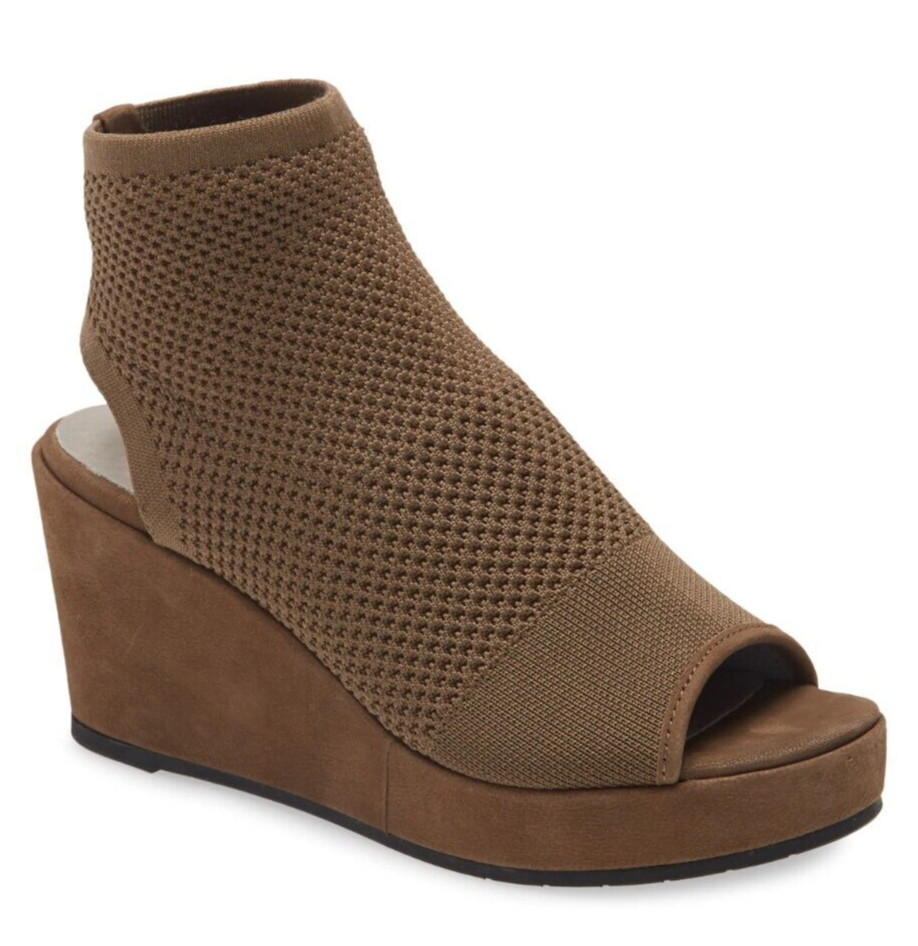 Женские босоножки на танкетке Eileen Fisher Warrick из эластичного трикотажа Bootie Antelope Размер 8