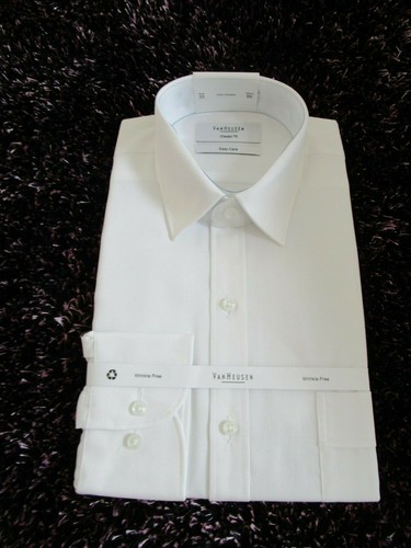 Van Heusen Men's Classic Relaxed Fit White Business Shirt Size:39 - Picture 2 of 2