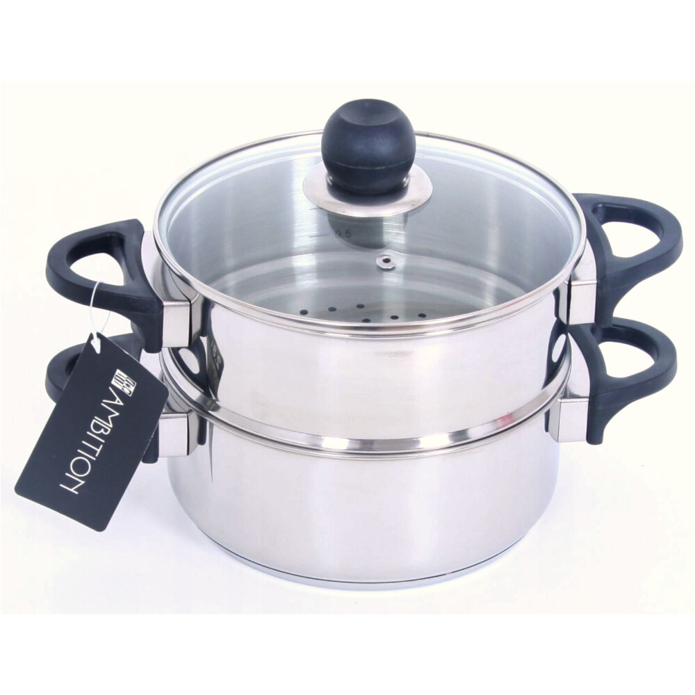 BEM Dampfkocher: 6-tlg Set Aus Edelstahl, 28 Cm, Russische