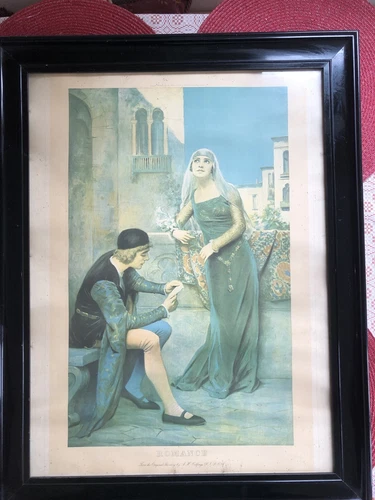 Vintage Print 'Romance' after painting by A.H. Collings