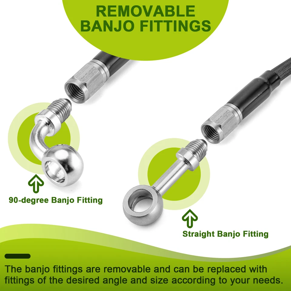 Cable de embrague de línea de freno manual MOFUN 12”-14” para Harley Sportster XL sin ABS Foto 4 de 4