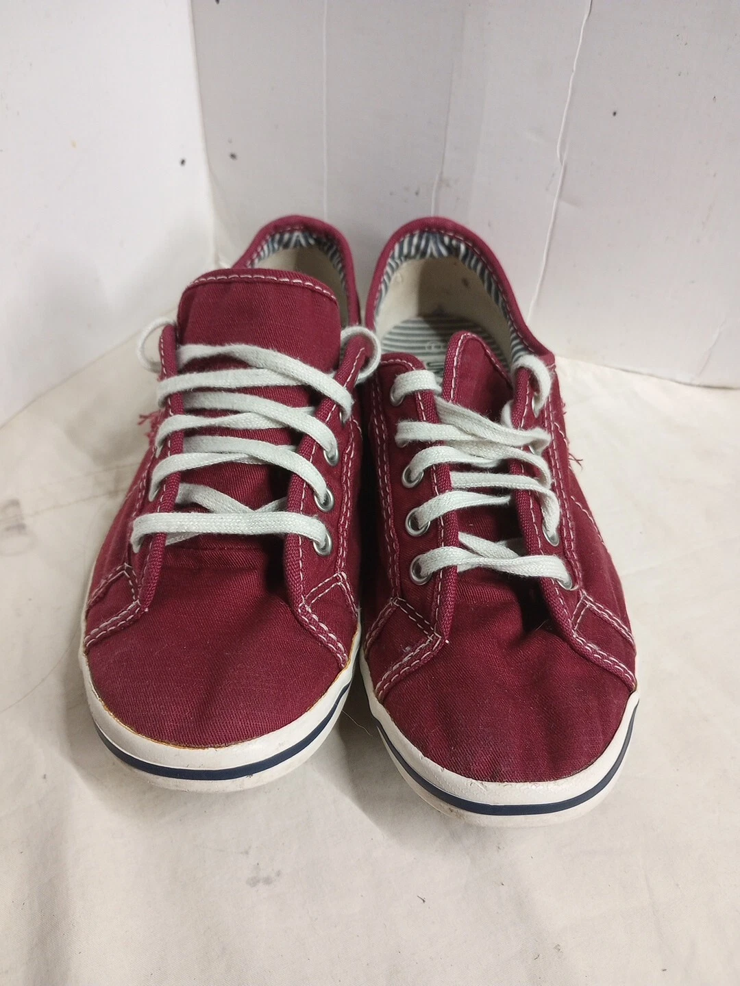 Scarpe sneakers donna Converse One Star basse tela bordeaux taglia 7