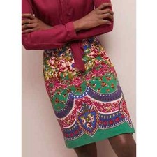 Maeve Anthropologie Sheffield Textured Stretch Floral Pattern Pencil Skirt Sz 6