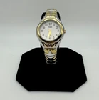 Vintage 90s TIMEX INDIGLO WATCH Ladies Two Tone Stretch Bracelet Lights Up WR30