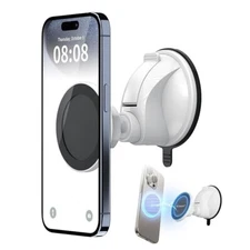 PROfezzion Magnetic Shower Mirror Phone Holder Reusable Suction Cup